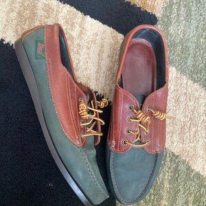 Classic Brown and Green Loafers